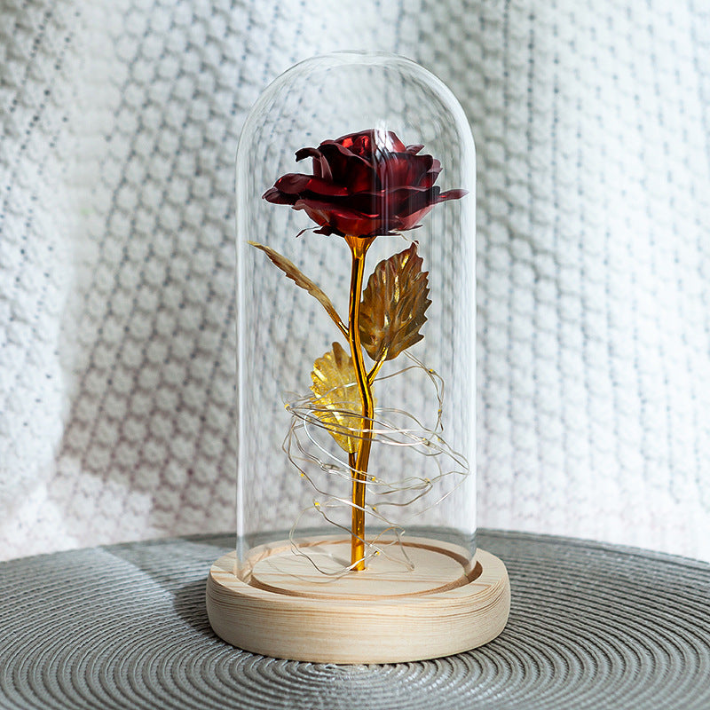 Forever Flower with 24K Gold Gilded Rose