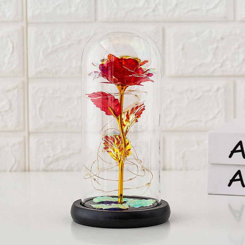 Forever Flower with Colorful 24K Gold Foil Rose