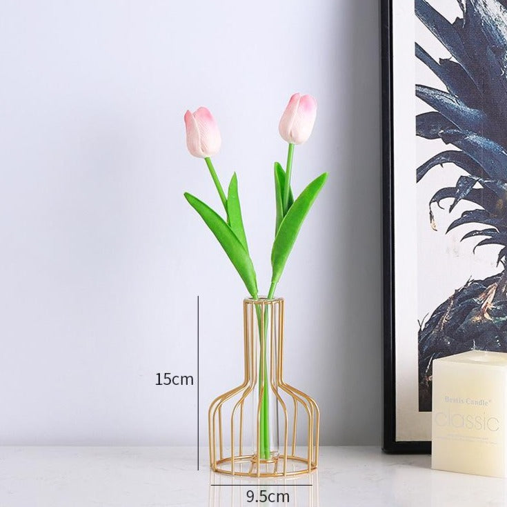 Simple Classy Series - Artificial Silk Rose Bouquet Arrangement For Living Room And Indoor Decoratio
