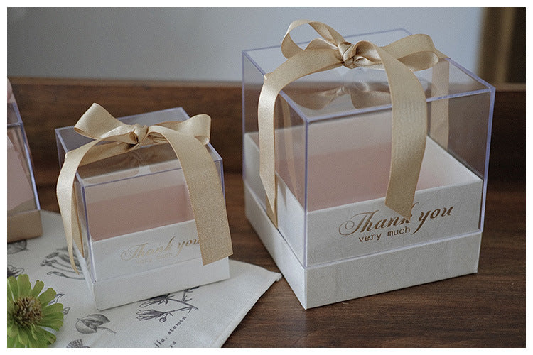 Square Acrylic Transparent Gift Box For DIY Preserved Flower