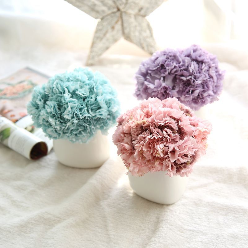 Artificial Carnation Bouquet For Living Room Indoor Decoration And Wedding