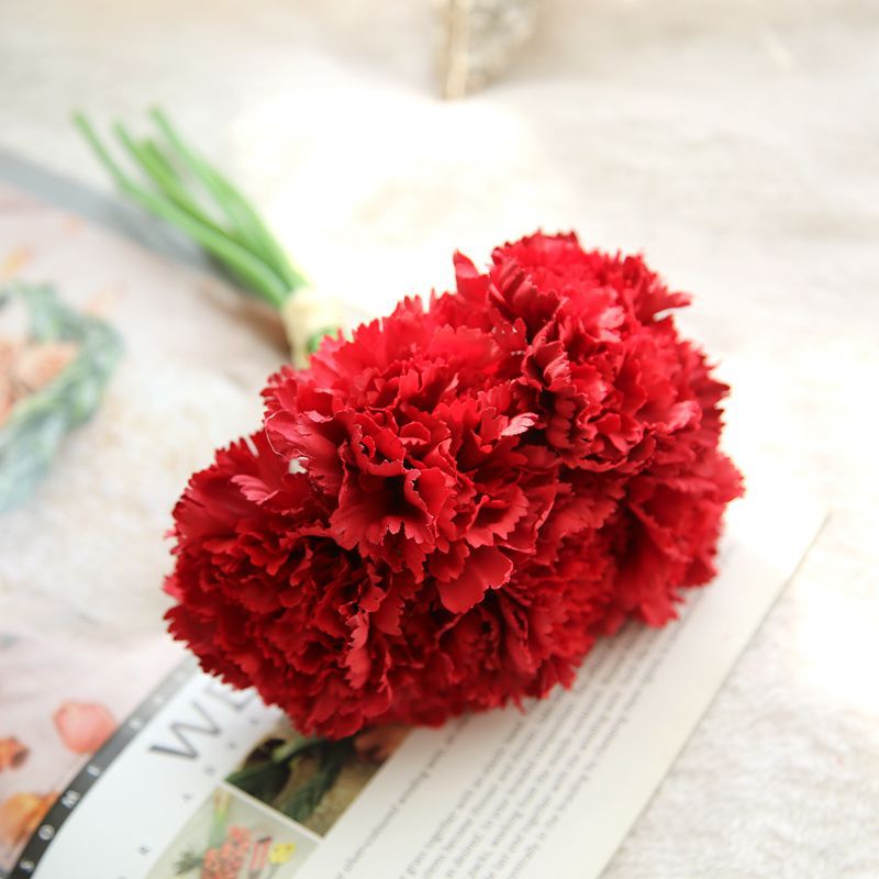 Artificial Carnation Bouquet For Living Room Indoor Decoration And Wedding