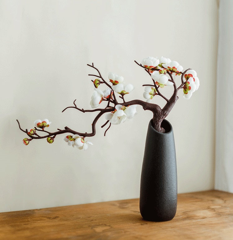 Plum blossom Series - Eastern Style Artificial Silk Flowers Bouquet Arrangement For Living Room And Indoor Decoration