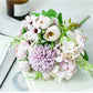 Artificial Silk Flowers Rose Bud Bouquet Arrangement For Living Room Indoor Decoration And Wedding