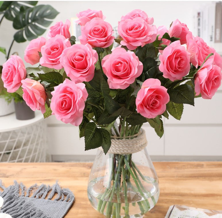 Real Touch Artificial Rose For Living Room Indoor Decoration And Wedding