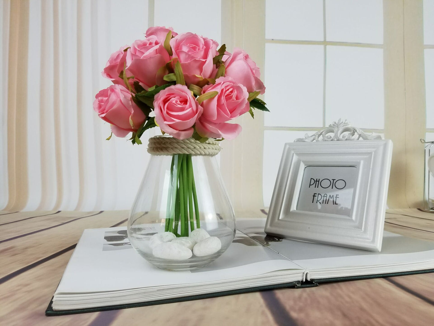 Artificial Rose Bouquet For Living Room Indoor Decoration And Wedding