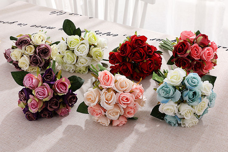 Artificial Rose Bouquet For Living Room Indoor Decoration And Wedding