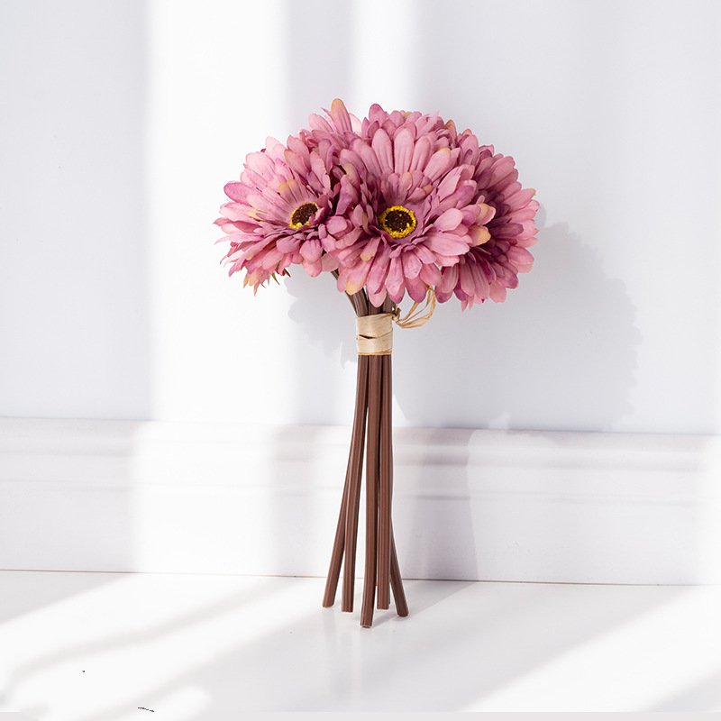 Artificial Gerbera Bouquet For Living Room Indoor Decoration And Wedding