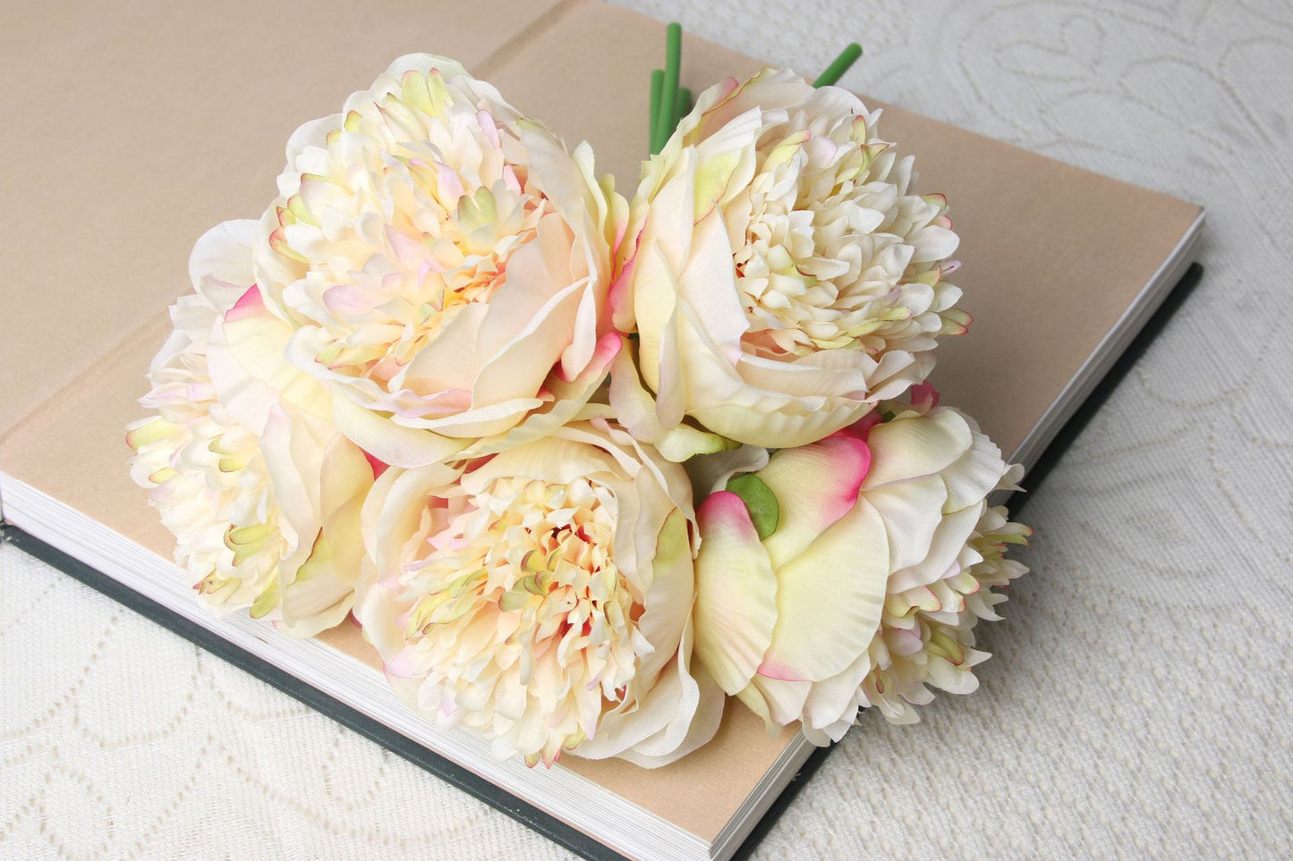 Artificial 5 Heads Peony For Living Room Indoor Decoration And Wedding