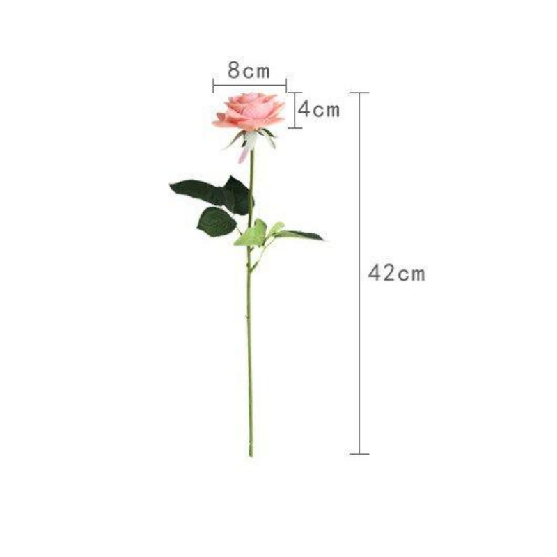 Real Touch Artificial Horn Rose For Living Room Indoor Decoration And Wedding