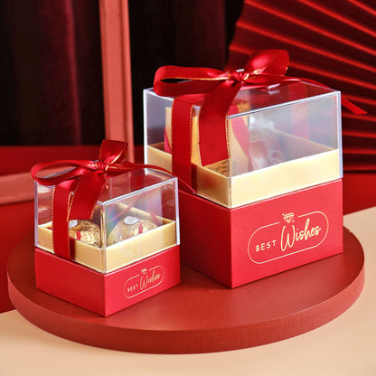 Transparent Acrylic Flower Box Wedding Gift Box