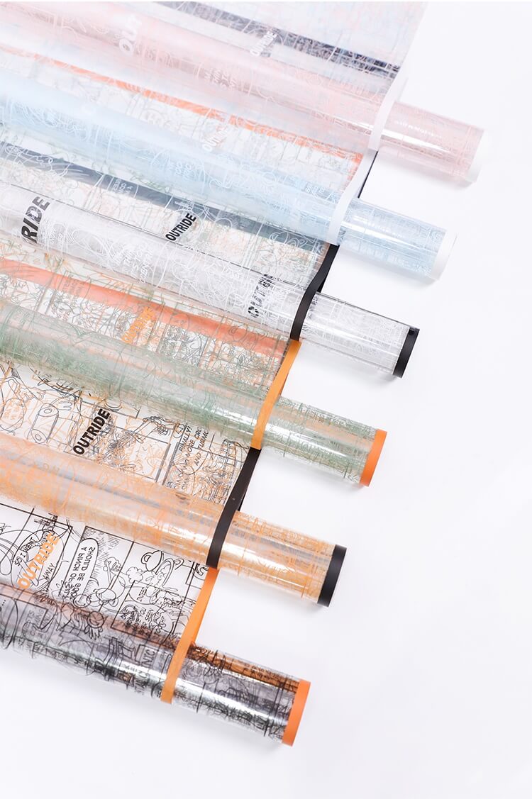 Anime Style Transparent Flower Wrapping Paper