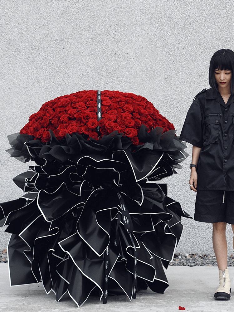Matte Floral Wrapping Paper - BLACK — Plenty Flowers