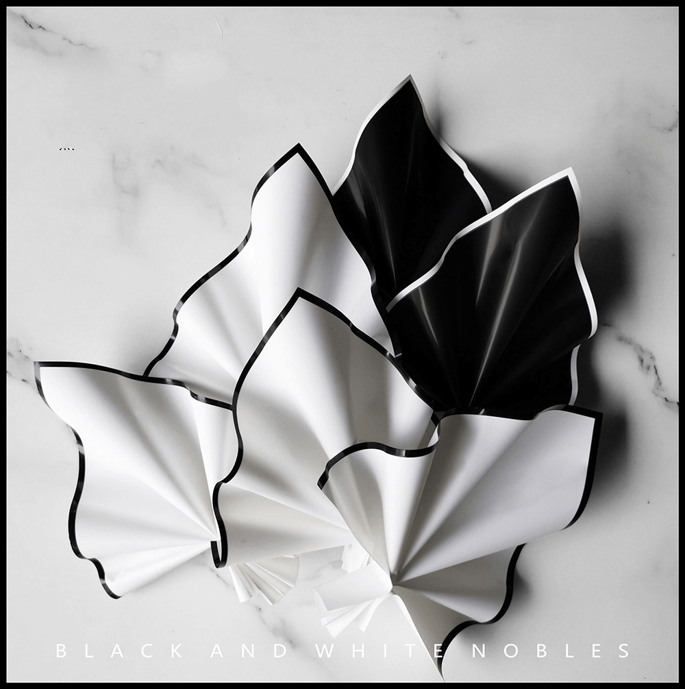 Black & White Floral Designer Tissue Paper for Gift Bags