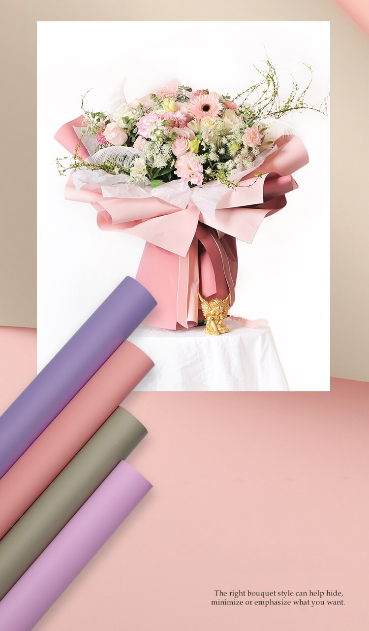 Leoyoubei 20 Sheets Flower Gift Wrapping Paper,Waterproof Gift Packaging or Gift Box Packaging,Can Be Packaged on Both Sides Paper Bundle,Florist