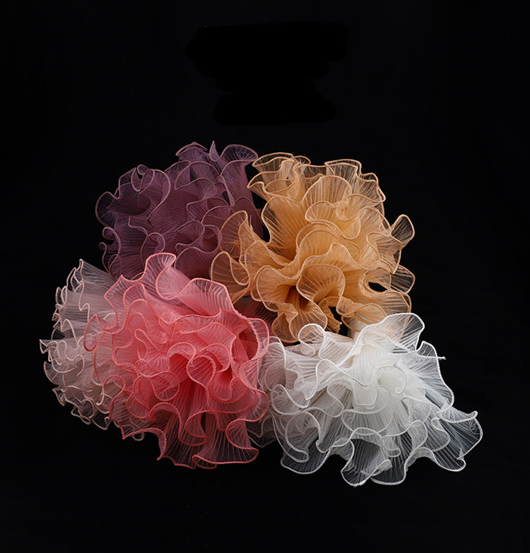 Wavy Lace Mesh Yarn Flower Wrapping Material