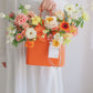 Leather Handbag Flower Gift Box For Florist and Flower Arrangement