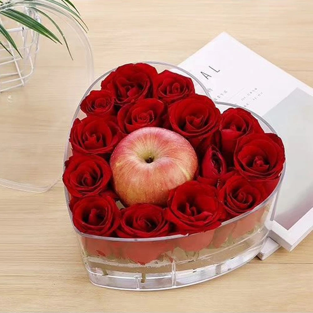 In Your Heart Flower Box - Heart Shaped Transparent Flower Gift Boxes –
