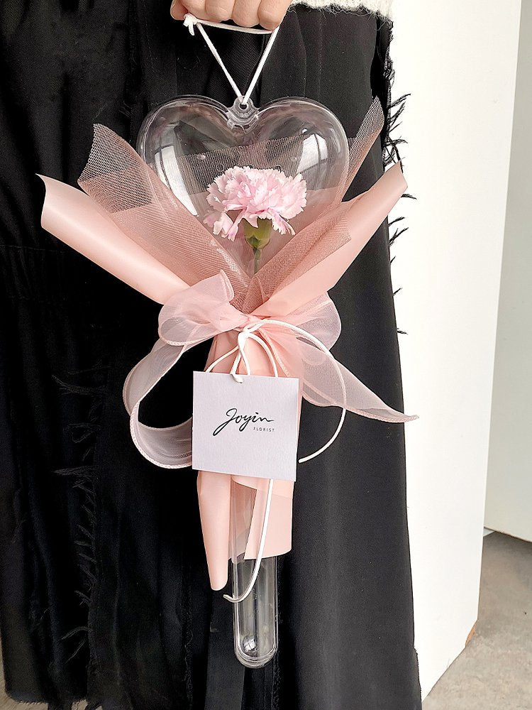 Happy Heart Acrylic Heart Shaped Baton Flower Box