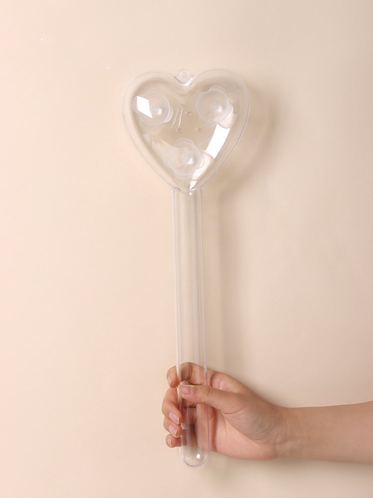 Happy Heart Acrylic Heart Shaped Baton Flower Box