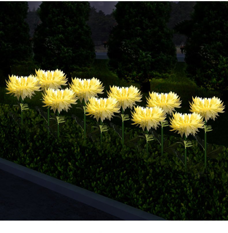Solar Chrysanthemum Light for Outdoor Garden
