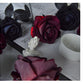 Gothic Artificial Rose - Black White Red Rose for Photography Gift and Home Decoration