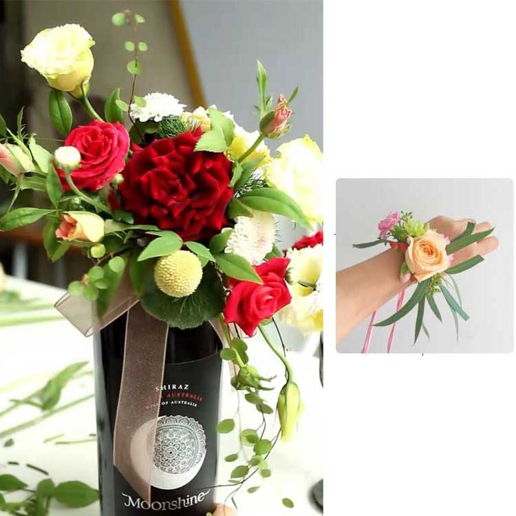 24 Pcs Red Wine Bottle Decorative Flower Foam Ball – Floral