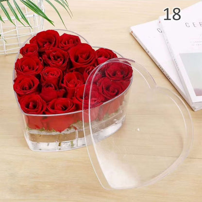 In Your Heart Flower Box - Heart Shaped Transparent Flower Gift Boxes